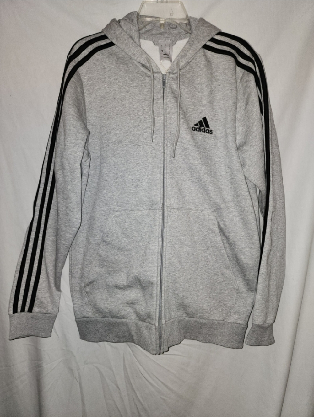 Adidas mens size large grey track zip up jacket
